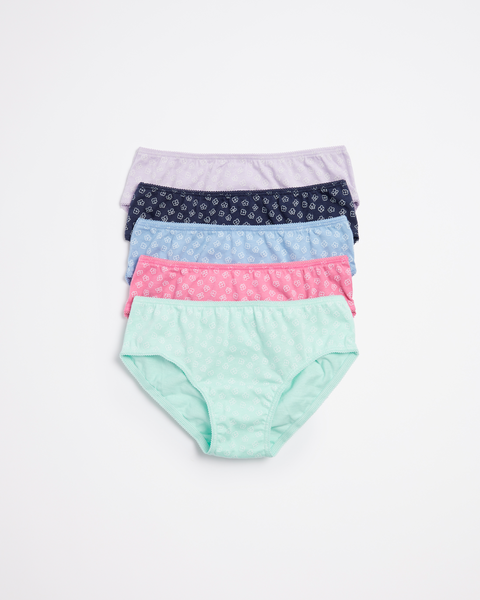 Girls Essential Briefs - 5 Pack - Multi Floral | Target Australia