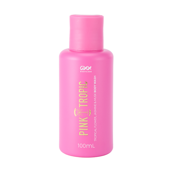 Pink Tropic Summer Solstice Body Wash 100ml, Tropical Flower, Jasmine and Musk - OXX Bodycare