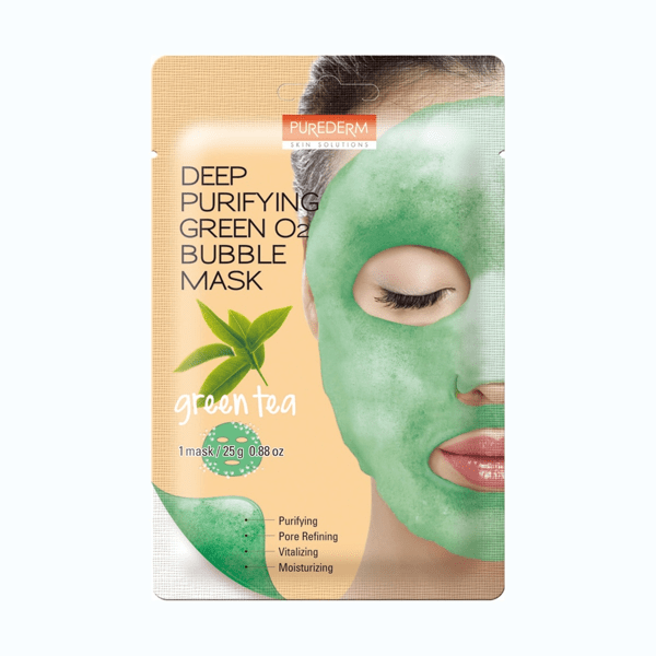 Purederm Deep Purifying Green O2 Bubble Mask 25g Green Tea Target