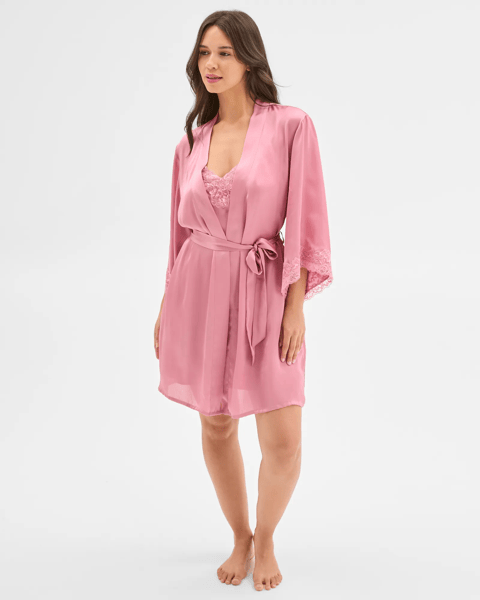 Satin Short Sleep Robe | Target Australia