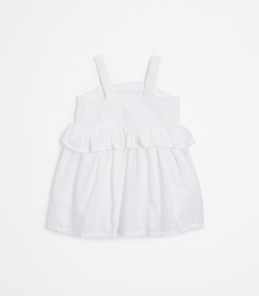 Baby Strappy Ruched Broderie Dress | Target Australia