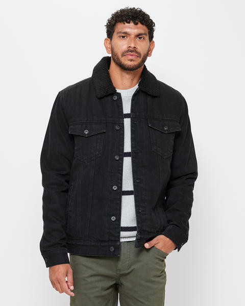 Denim Sherpa Jacket | Target Australia