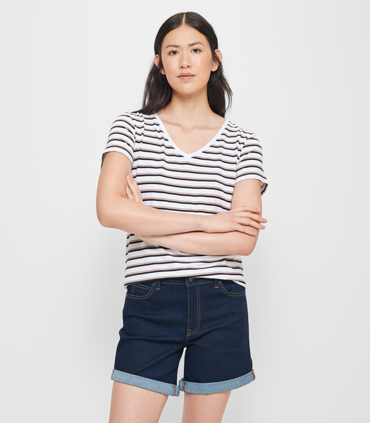 Viscose/Elastane V-Neck T-Shirt | Target Australia