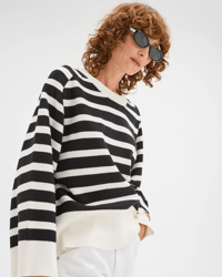 Cloud Dancer/Black Stripe