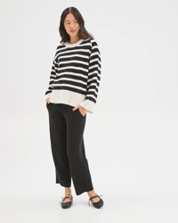 Cloud Dancer/Black Stripe