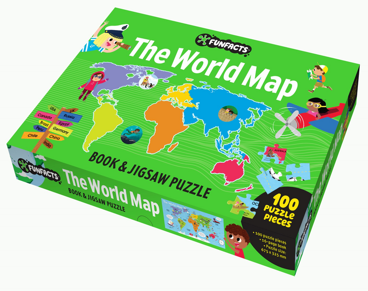 Fun Facts - Book & Jigsaw - The World Map | Target Australia