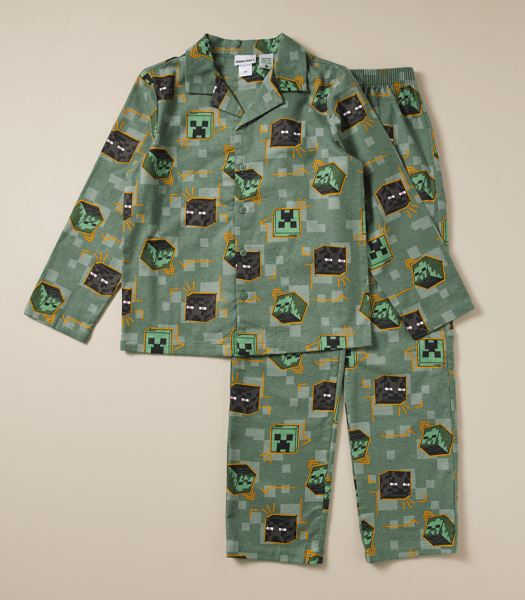 Minecraft Cotton Flannelette Pyjama Set | Target Australia