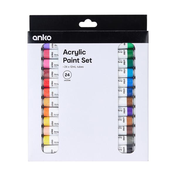 Acrylic Paints, 24 Pack Anko Target Australia