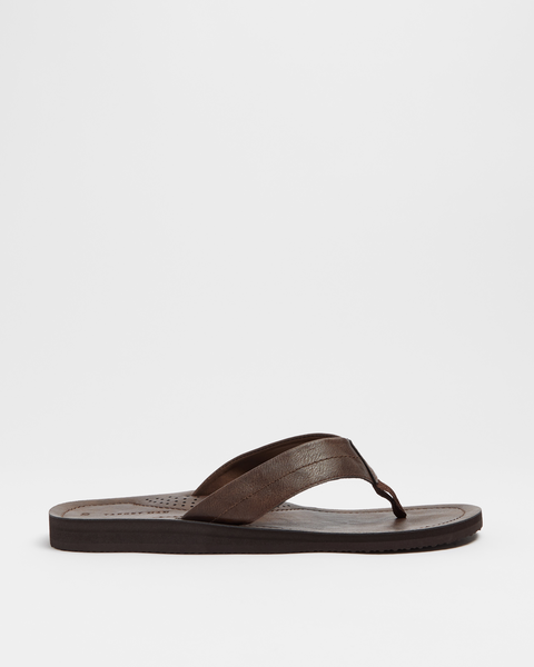 Mens PU Summer Thongs - Chocolate Brown | Target Australia