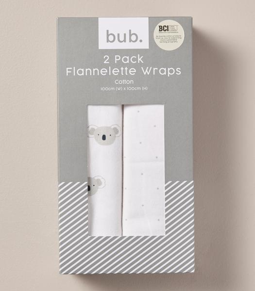 2 Pack bub. Flannelette Wraps Target Australia