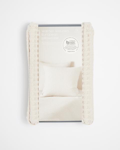 Warner Textured European Pillowcase Target Australia