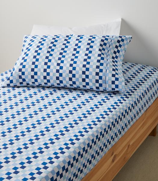 Henry Check Fitted Sheet & Pillowcase Target Australia