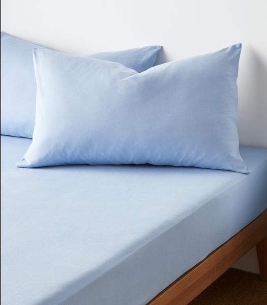 Jersey Fitted Sheet with Pillowcase Blue Target Australia