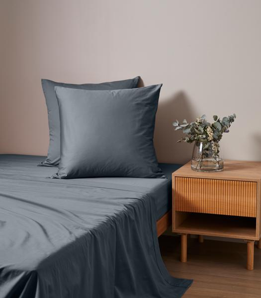 Supima 2 Pack 400 Thread Count European Pillowcases Blue Steel