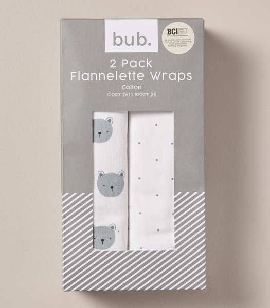 2 Pack bub. Flannelette Wraps Target Australia