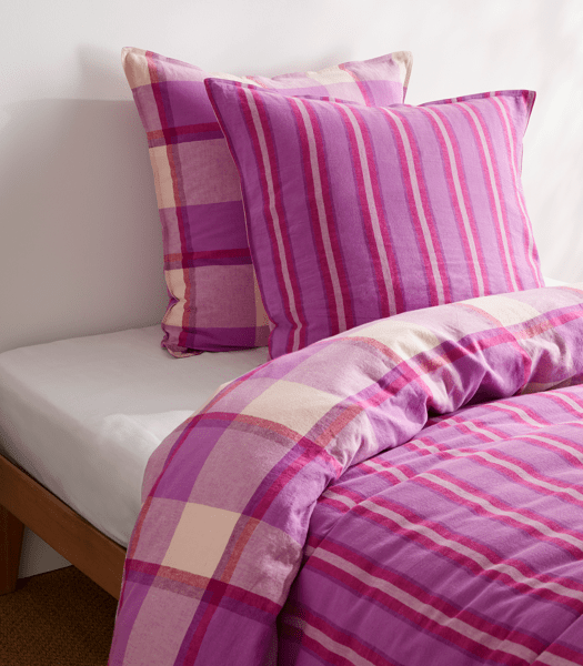 Maizey Check Linen/Cotton European Pillowcase Target Australia