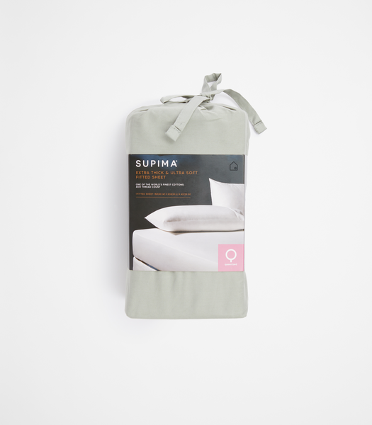 Supima 400 Thread Count Cotton Fitted Sheet Faded Sage Target Australia