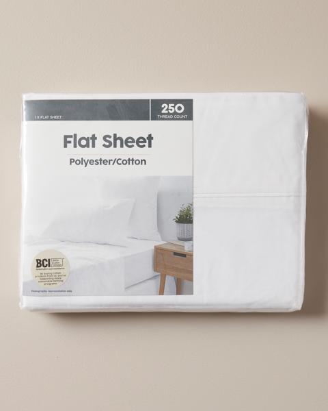 250 Thread Count Polyester Cotton Flat Sheet Target Australia
