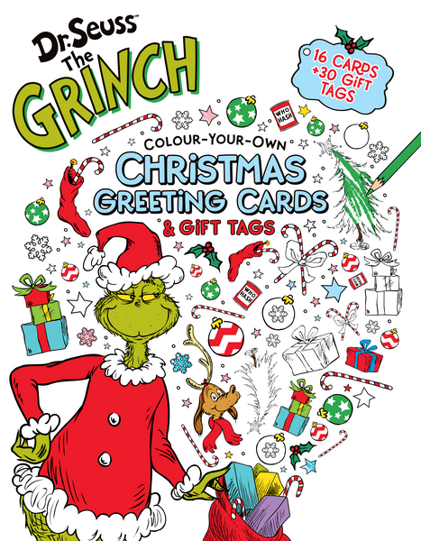 Dr. Seuss The Grinch: Colour Your Own Christmas Greeting Cards & Gift ...