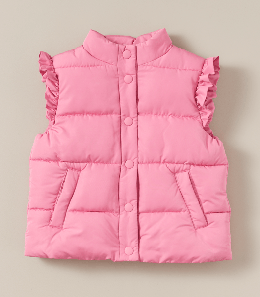 Frill Puffer Vest Target Australia