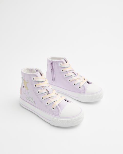 Girls Junior Unicorn Hightop Sneaker Sunday
