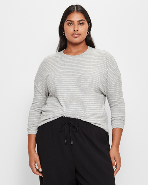 Crew Neck Women's Sweatshirts | s | PLT CA Oversized Sweaters For