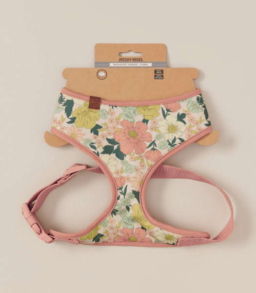 Medium Pet Harness Floral Target Australia