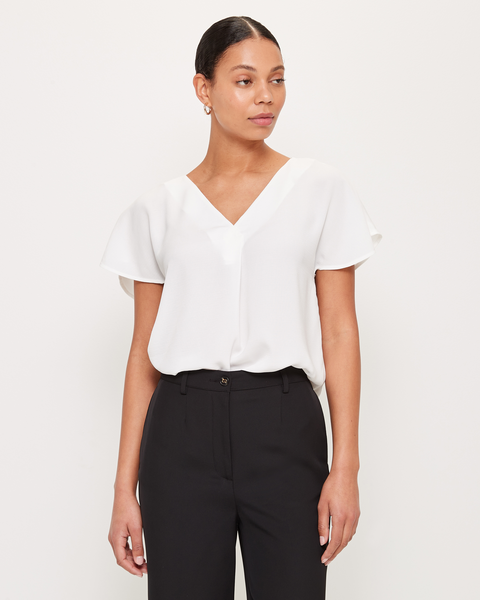 V-Neck Notch Blouse - Preview | Target Australia