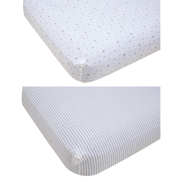 Organic Cotton Jersey Fitted Cot Sheets, 2 Pack - Anko | Target Australia
