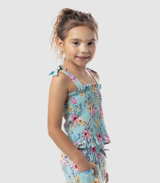 Piping Hot Shirred Tropical Tank | Target Australia