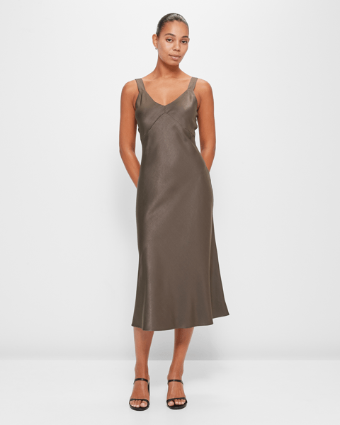 Satin V-Neck Slip Dress - Preview | Target Australia