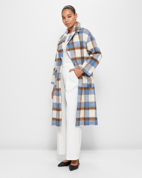 Relaxed Plaid Coat - Preview | Target Australia