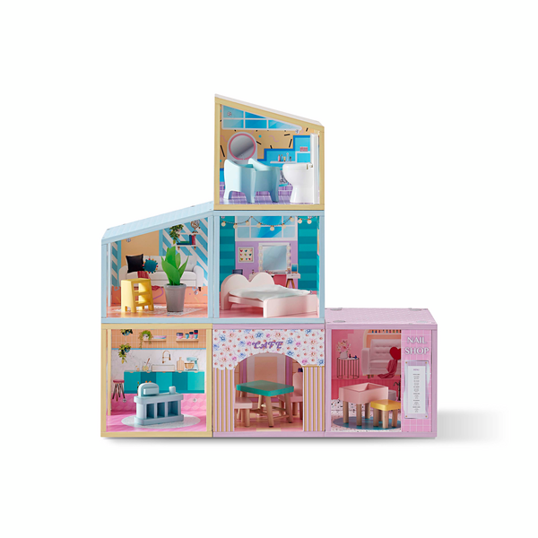 Wooden Stacking Doll House