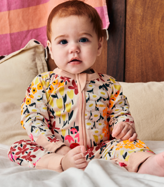 Bonds Baby Print Zip Wondersuit Coverall - Posy | Target Australia