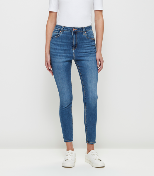 Sophie Skinny High Rise Crop Length Denim Jeans - Mid Wash | Target ...