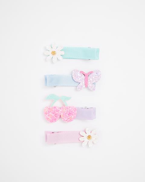 Kids 4 Pack Spring Time Slide Hair Clips Target Australia