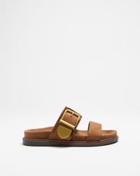 Choc faux suede