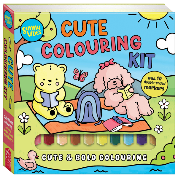 Sunny Vibes Cute Colouring Kit - Book | Target Australia