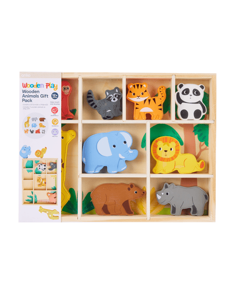 Anko Wooden Animals Gift Pack | Target Australia