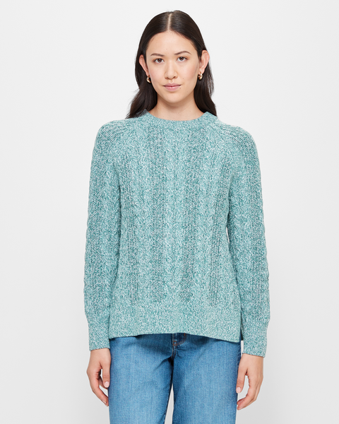 Australian Cotton Blend Cable Knit Jumper | Target Australia