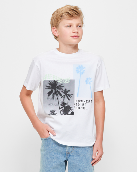 Organic Cotton Loose Fit Print T-shirt - White Lost Paradise | Target ...