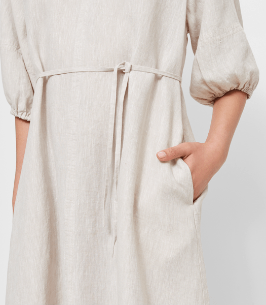 princess polly baby blue dress ZARA cream linen dress with adjustable straps • the