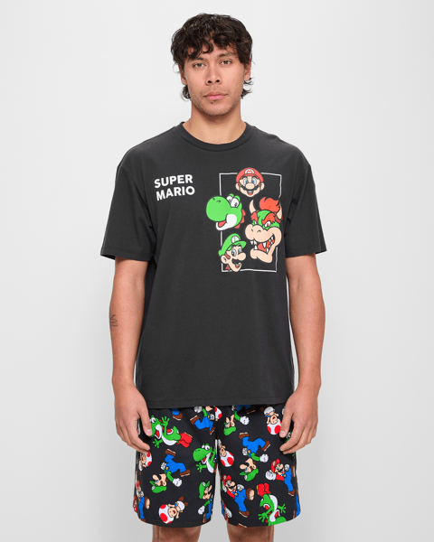 Family Matching Super Mario Mens Cotton Pyjama Set | Target Australia