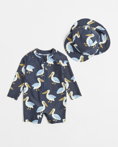 Baby Unitard Swim Set with Hat 2 Piece Target Australia