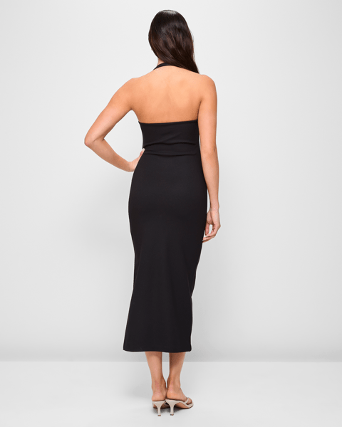 black halter top skater dress Ivanna Halter Neck Skater Mini Dress by Jewel Badgley Mischka