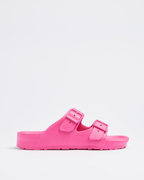 Kids Youth EVA Double Buckle Sandals - Fuschia | Target Australia