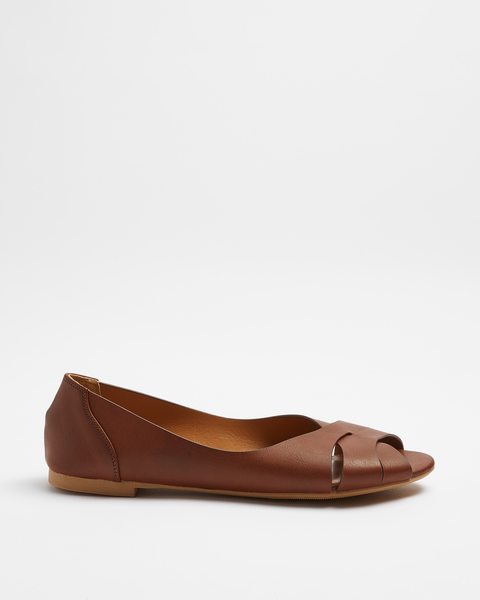 Womens Peep Toe Ballet Flat - Edin | Target Australia