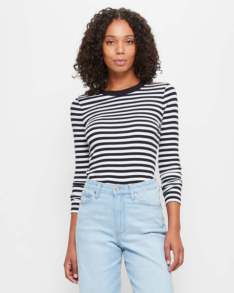 Australian Cotton Long Sleeve Rib Layering T-Shirt | Target Australia