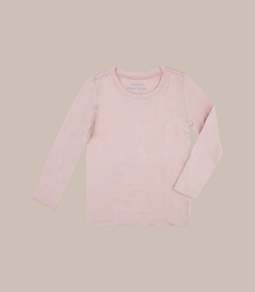 Underworks Kids Heat Bods Long Sleeved Thermal 1Pk - Pink | Target ...