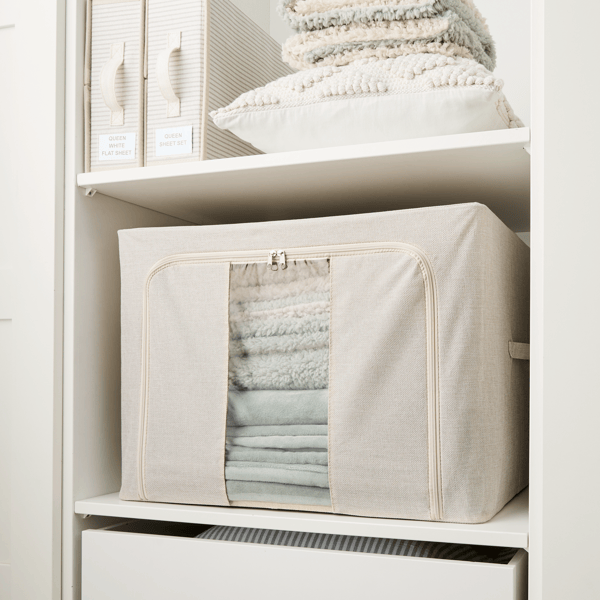Collapsable Box Target Linen Look Collapsible Box with Window, Extra Large, Beige - Anko ...